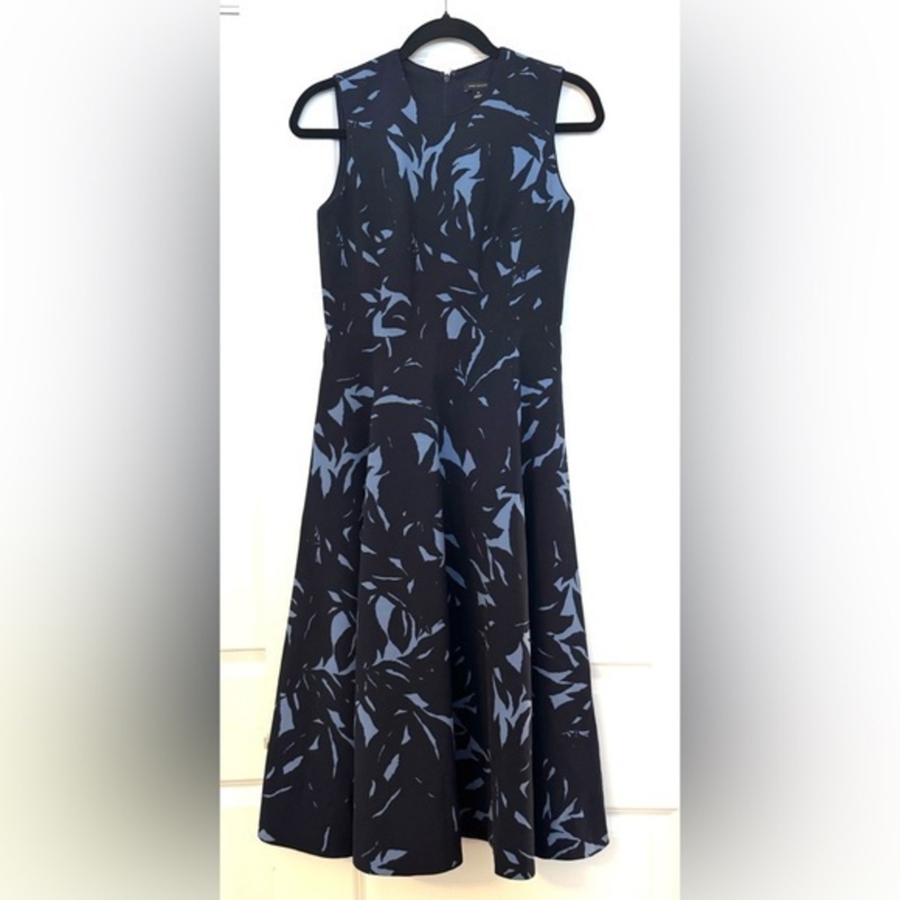 Ann Taylor Blue print Sleeveless Midi dress